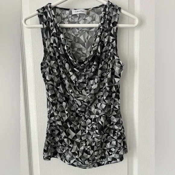 CALVIN KLEIN Sleeveless Cowl Neck  Blouse Size: Medium - Picture 8 of 8
